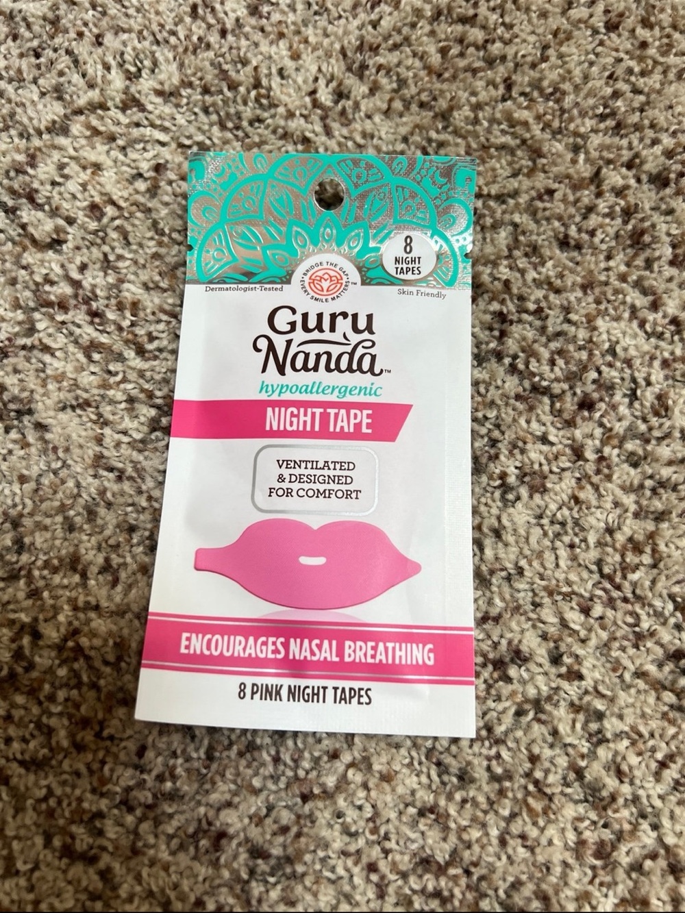 (5/$25) Guru Nanda Hypoallergenic Night Tape for Nasal Breathing